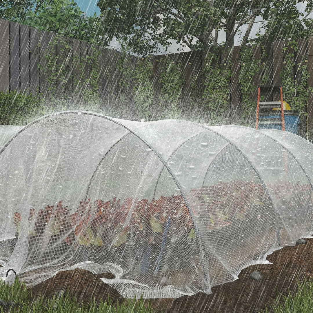 Vandtæt presenning, 4 x 6 m, 140 g/m², robust vævet presenning, hvid