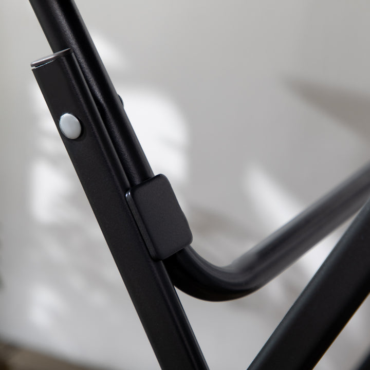 Havebord, rundt, foldbart, til 2 personer, trælook, stål+plast, mørkegrå, 60 x 60 x 73 cm