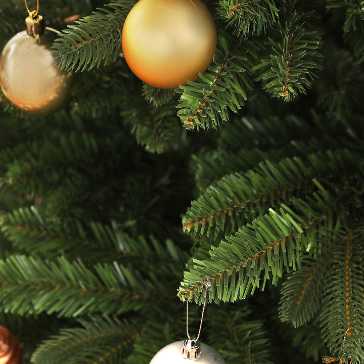 Juletræ, kunstig gran, 1,8 m høj, flammehæmmende, robust metalfod, grøn