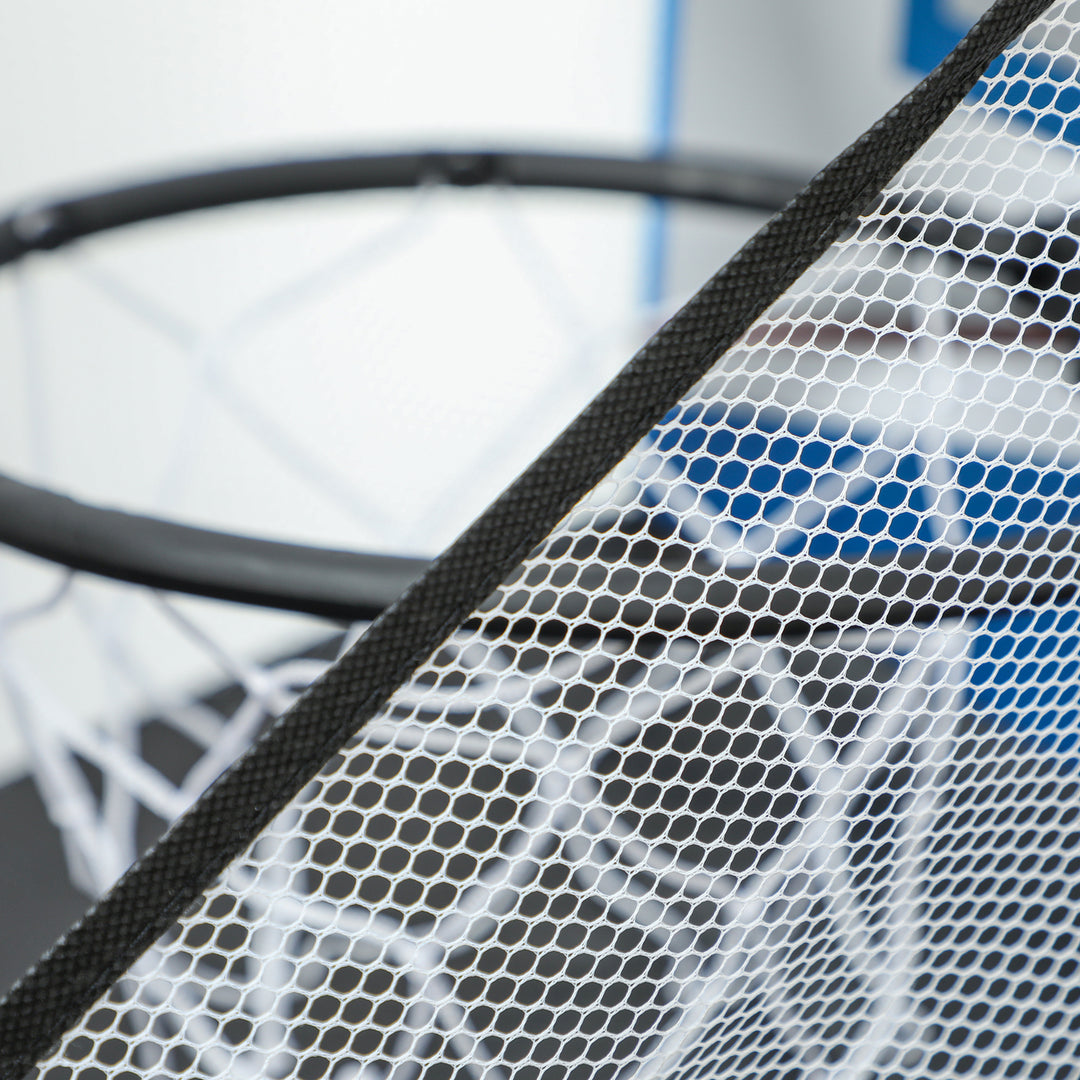 5-i-1 spillebord, billard, bordtennis, hockey, basketball, bueskydning, tilbehør inkluderet, mdf, plastik, blå