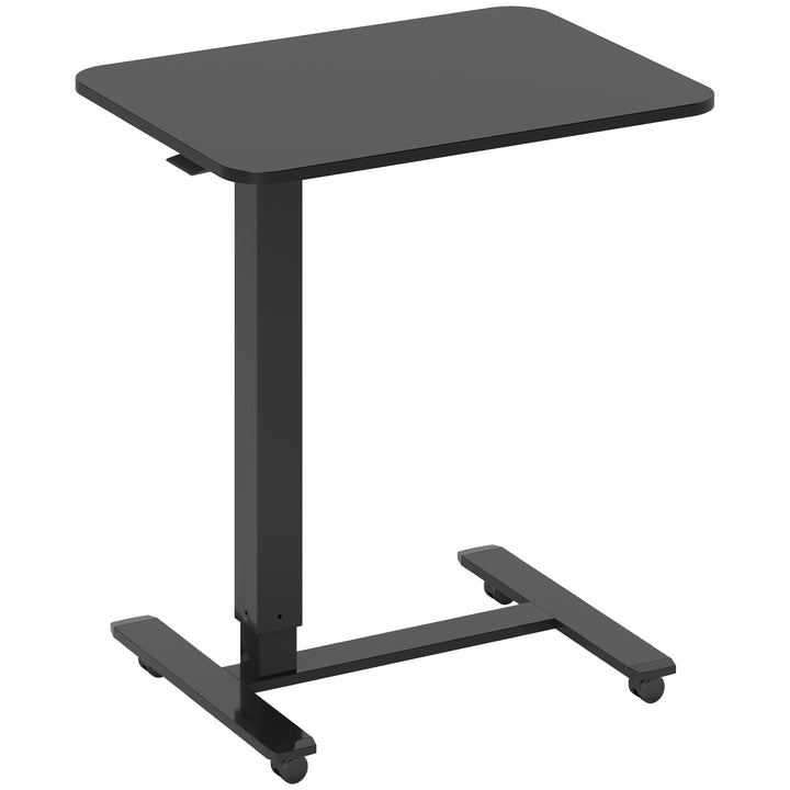 Hæve-/sænkebord, højdejusterbart, inklusive 4 hjul, C-form, 65 cm x 48 cm x 70-110 cm, sort