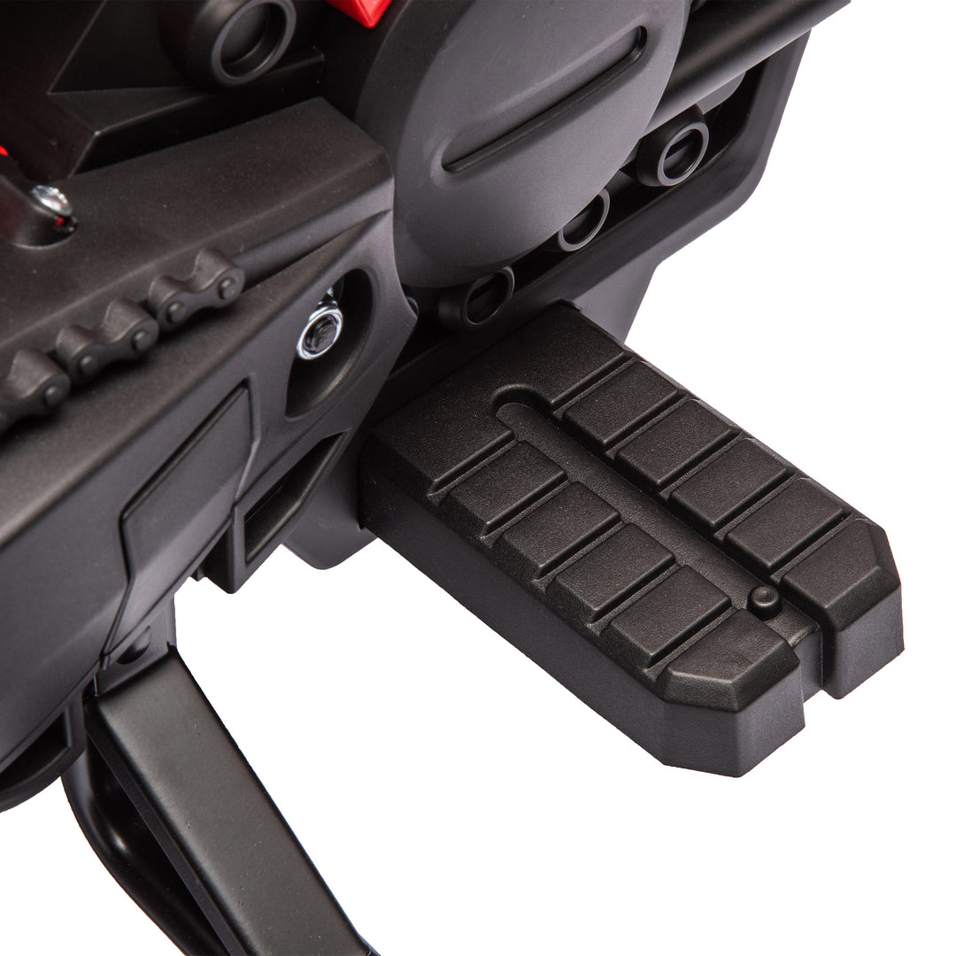 Elmotorcykel til børn, 6v batteridrevet, støttehjul, horn, startlyd, alder 3-8, rød