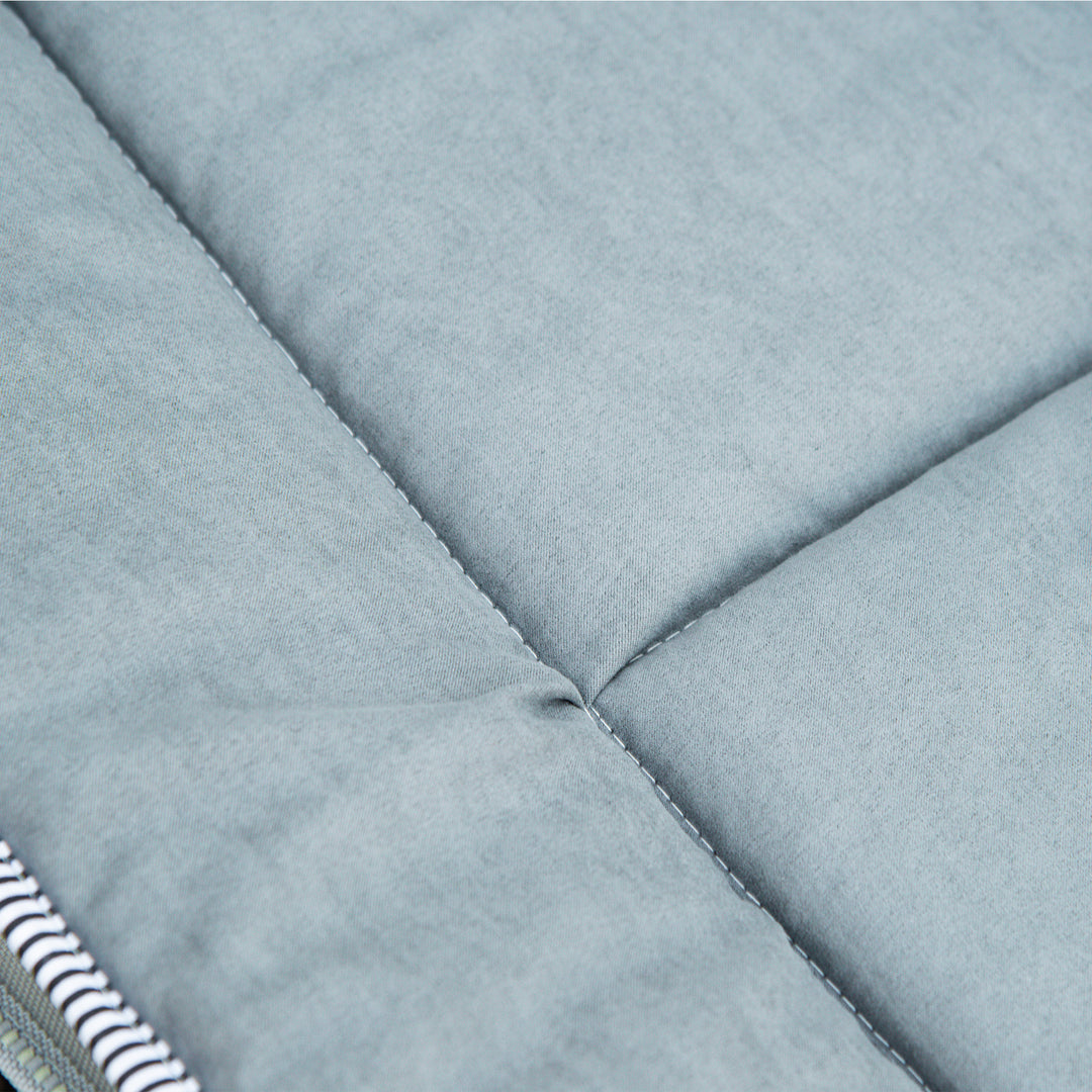 Sammenklappelig feltseng med madras og bæretaske, 188 x 64,5 x 53 cm, gæsteseng, lasteevne op til 150 kg, campingliggestol til voksne, sammenklappelig seng til udendørs, have, camping, rejser, lysegrå