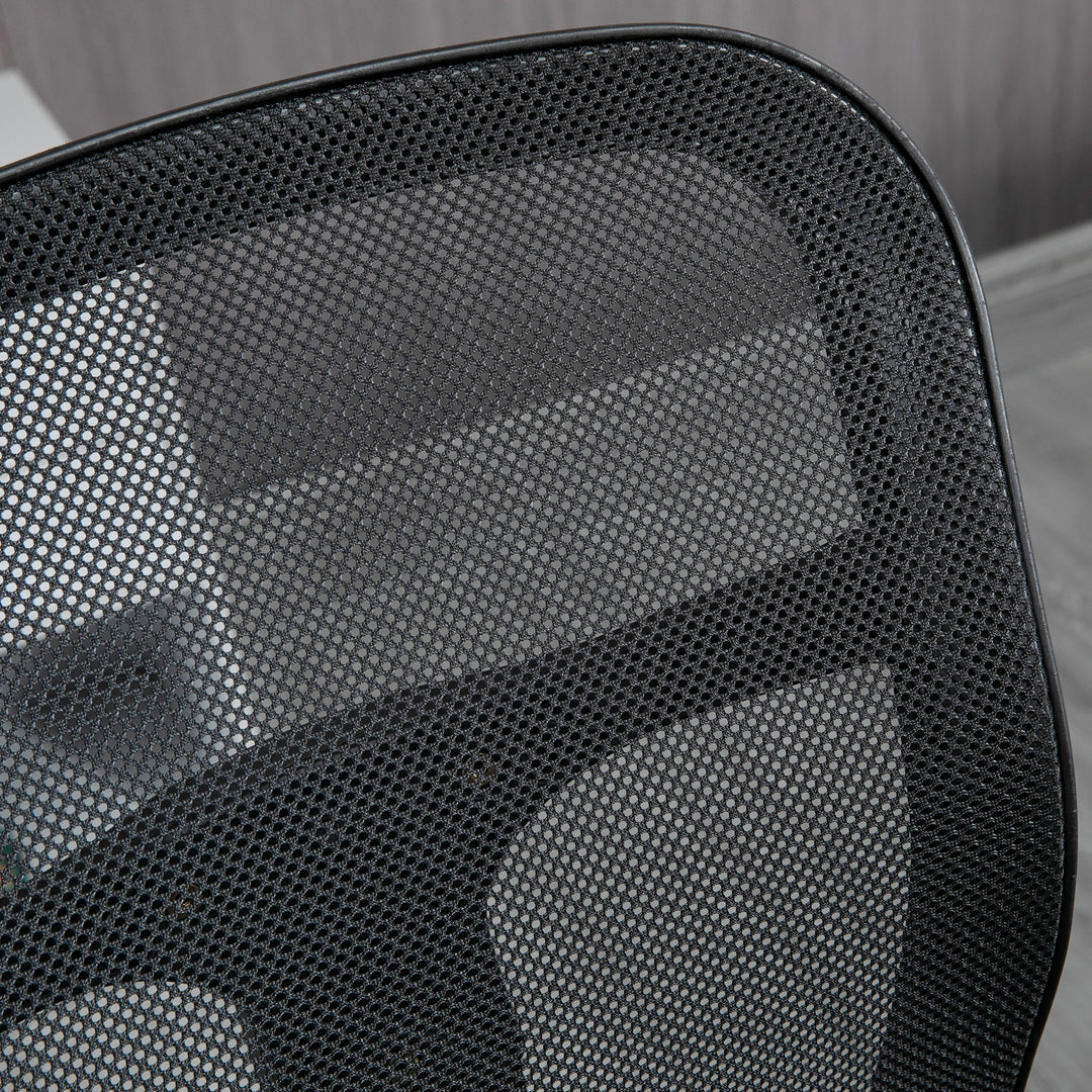 Tegnestol skrivebordsstol computerstol, inkl. fodstøtte, højdejusterbar, 59 x 59 x 115 cm, sort