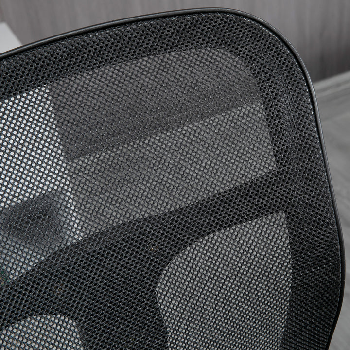 Tegnestol skrivebordsstol computerstol, inkl. fodstøtte, højdejusterbar, 59 x 59 x 115 cm, sort