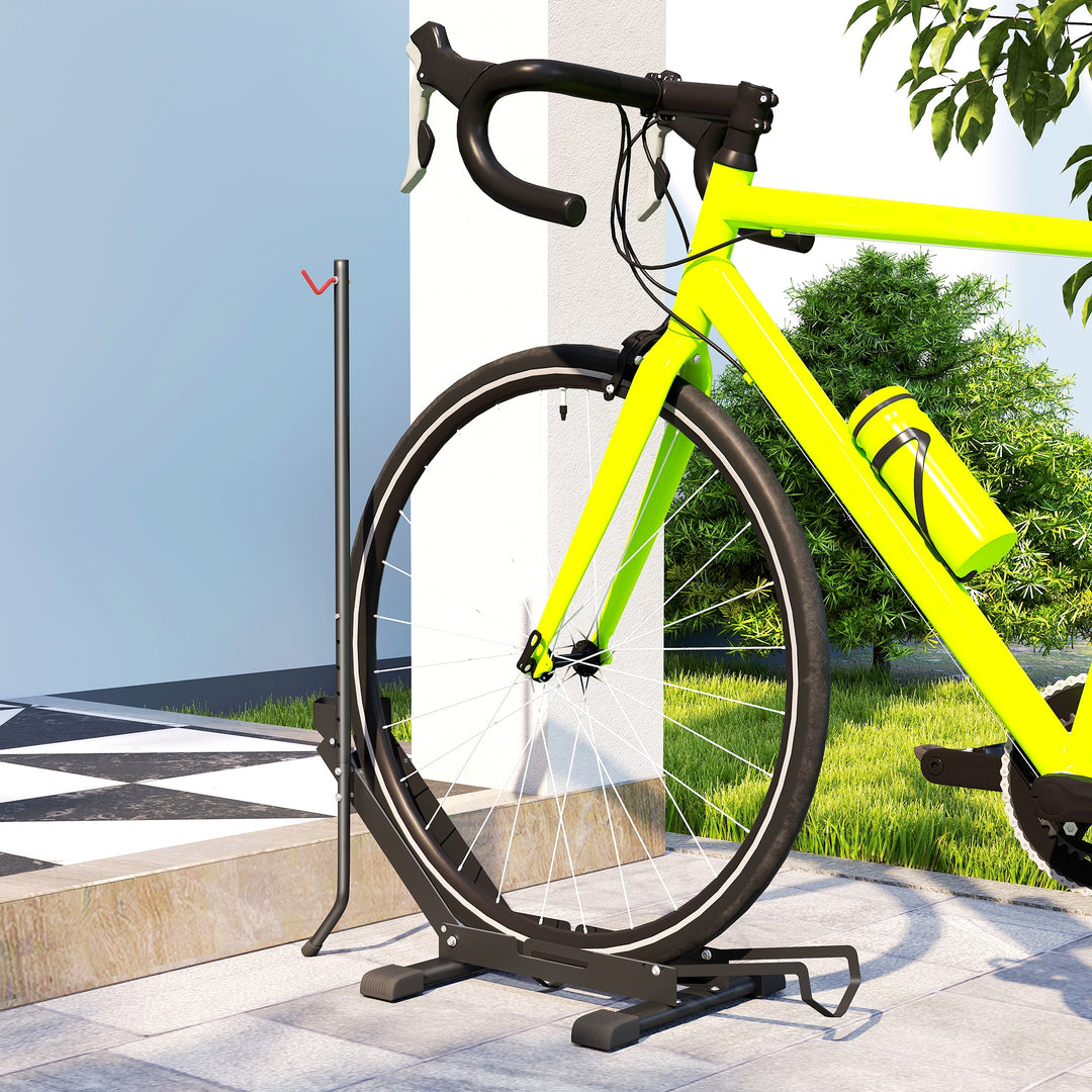 Cykelstativ i stål, 80 mm dækbredde 75 x 41 x 81h cm sort