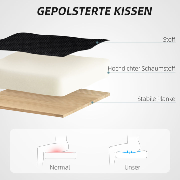 Kontorstol, ergonomisk skrivebordsstol, 135 graders vipning, justerbar, sort