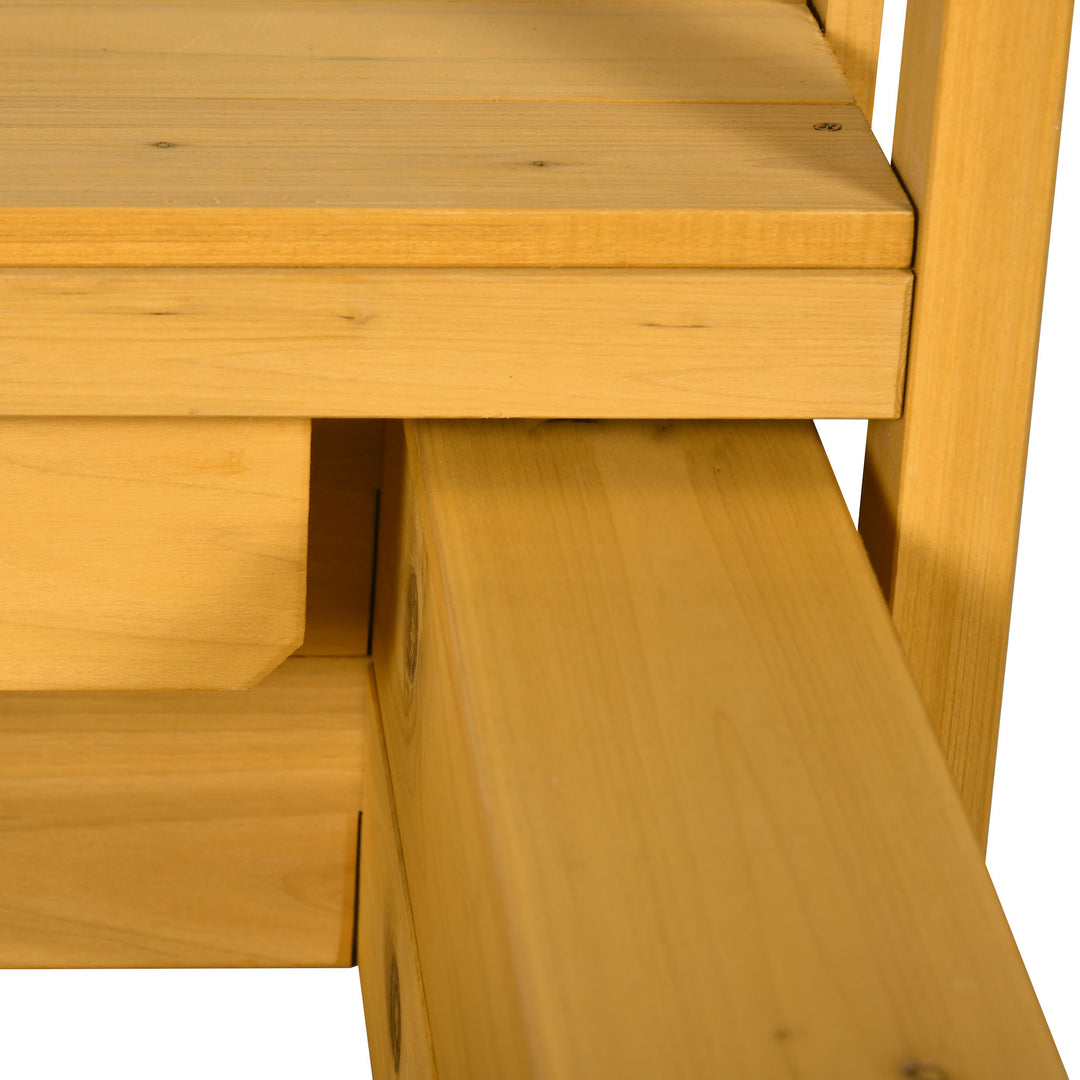 Sandkasse med legehus, sandkasse med tag, 133 x 129 x 137,5 cm, naturlig + blå