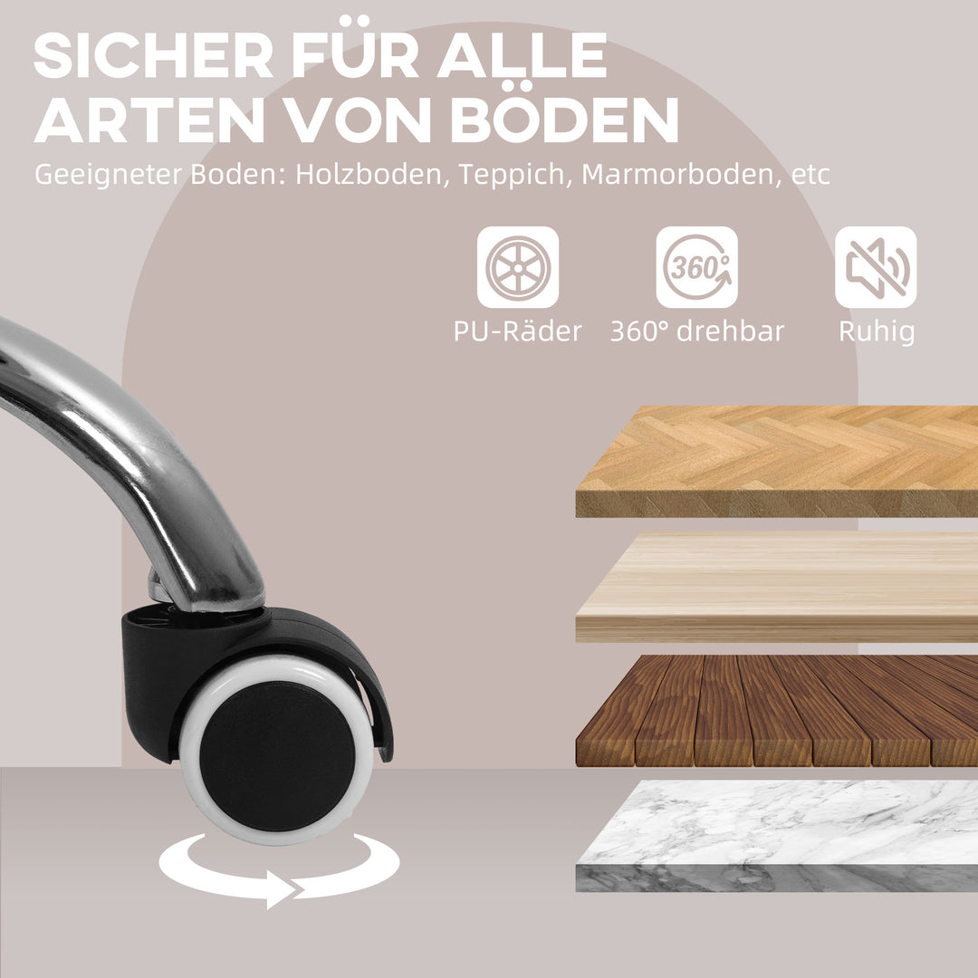 Skrivebordsstol højdejusterbar kontorstol drejelig hjemmekontorstol med ryg og armlæn grå