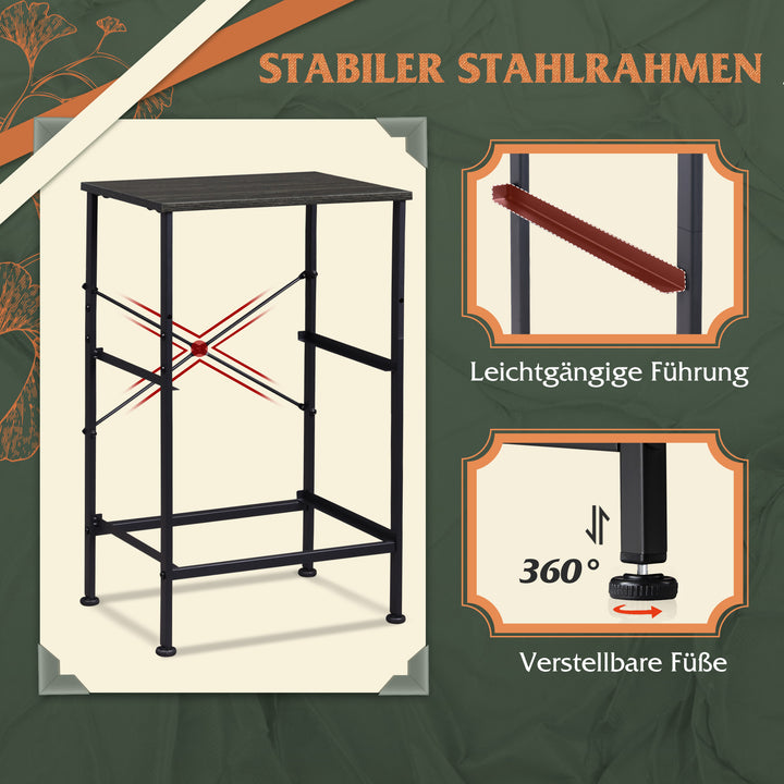 WLIVE Kommode med 2 skuffer, stofskuffer med udtræksskinner, natbord til soveværelse, lille sidebord med metalstel, entré, stue, børneværelse, natbord, sort