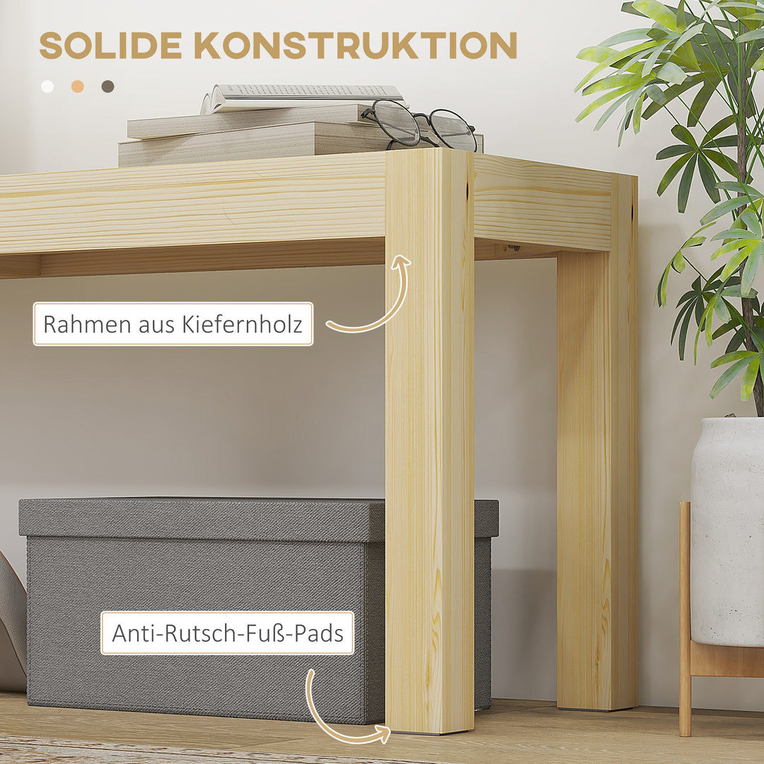 Bænk, plads til 3 personer, op til 330 kg, fyrretræ, 175x33x45 cm