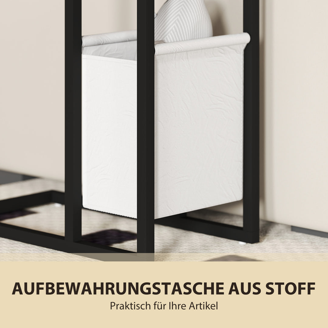 Sidebord med stikkontakter, usb-porte, kabel, c-formet design