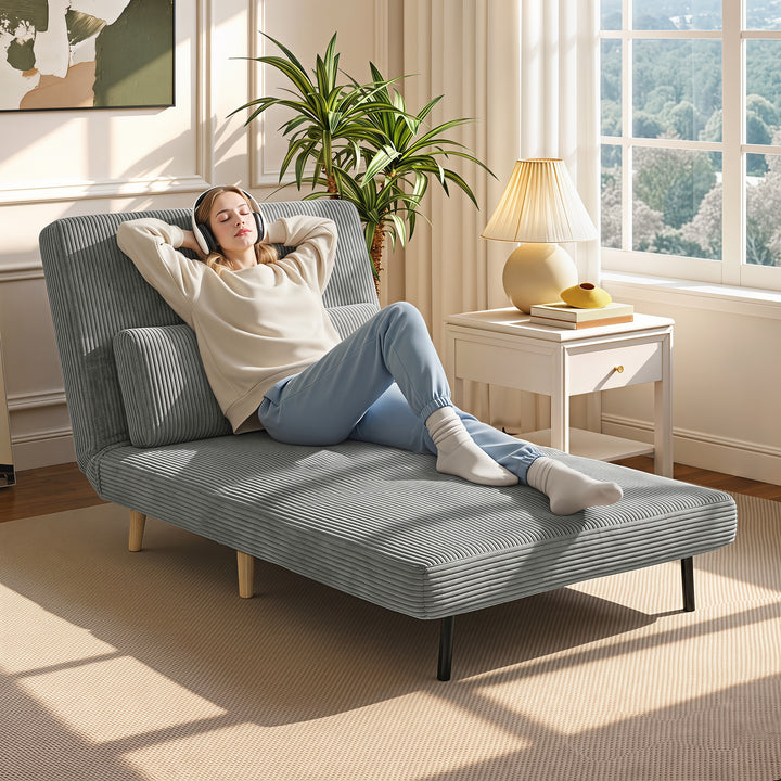 Sovestol 3 i 1 sovesofa med sengefunktion, 90x190 cm mørkegrå