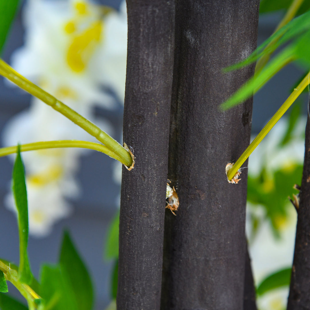 Kunstig blåregn stor 165 cm kunstig plante, kunstige plastikplanter kunstige blomster i potte, falsk plante som ægte til kontor stue soveværelse moderne dekoration gave