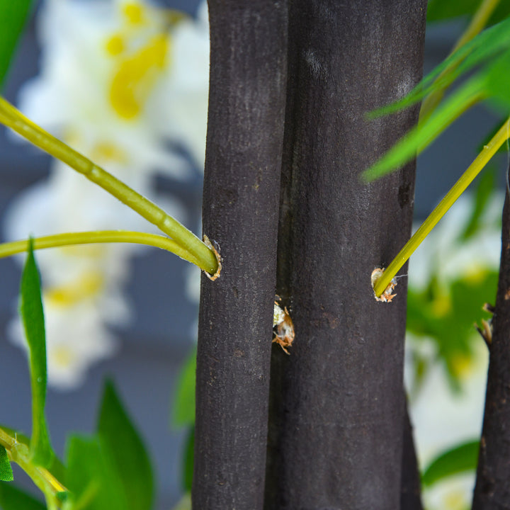 Kunstig blåregn stor 165 cm kunstig plante, kunstige plastikplanter kunstige blomster i potte, falsk plante som ægte til kontor stue soveværelse moderne dekoration gave
