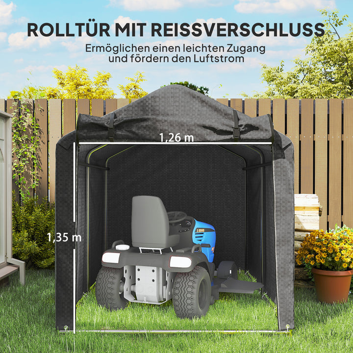 Garagetelt, vandtæt garagetelt med dør, UV-bestandig, 220 x 157 x 165 cm, sort