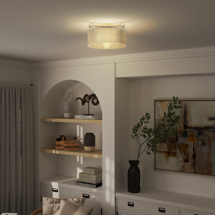 Loftslampe med akrylskærm, kompatibel med metal, halogen og led