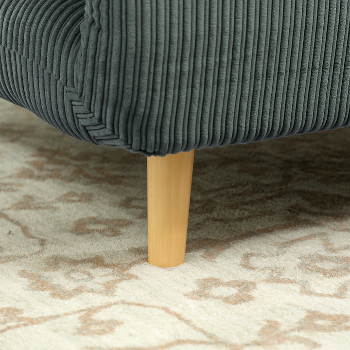 2-i-1 sovesofa gæsteseng, justerbar nakkestøtte, fløjlslook, 82 cm x 87 cm x 89 cm, grøn