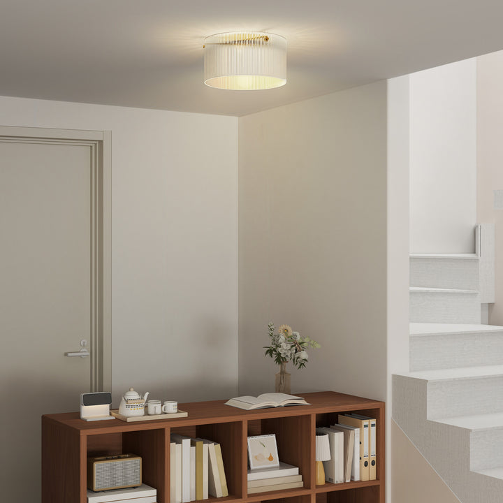 Loftslampe med akrylskærm, kompatibel med metal, halogen og led