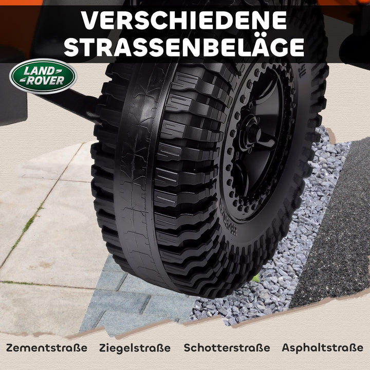 Elbil til børn, 12v batteridrevet, fjernbetjening, musikfunktion, horn, led-lys, orange