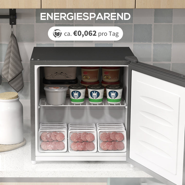 Minifryser 35 l fryseboks elektrisk fritstående 161w minifryser 47 x 44,2 x 48,8 cm grå