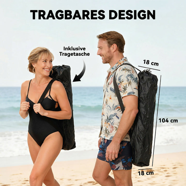Sæt med 2 foldbare campingstole/fiskestole med justerbar ryglæn, fodstøtte, kopholder og nakkestøtte, mørkegrå