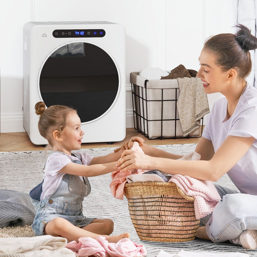 Tørretumbler, 6 programmer, 40-60°c, 4 kg kapacitet, kompakt, touch-betjening, hvid