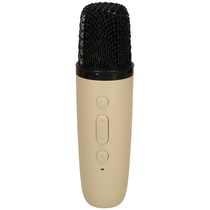 Karaoke-højttaler med mikrofon i guld