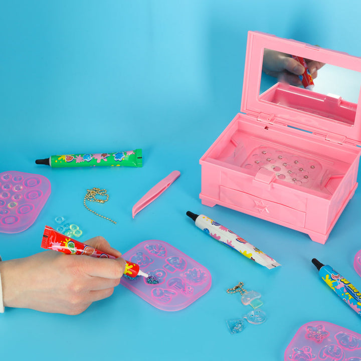 Kreativt sæt til fremstilling af smykkeperler vedhæng magisk UV-æske