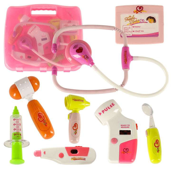 Lægesæt i kuffert DOCTOR + lys pink