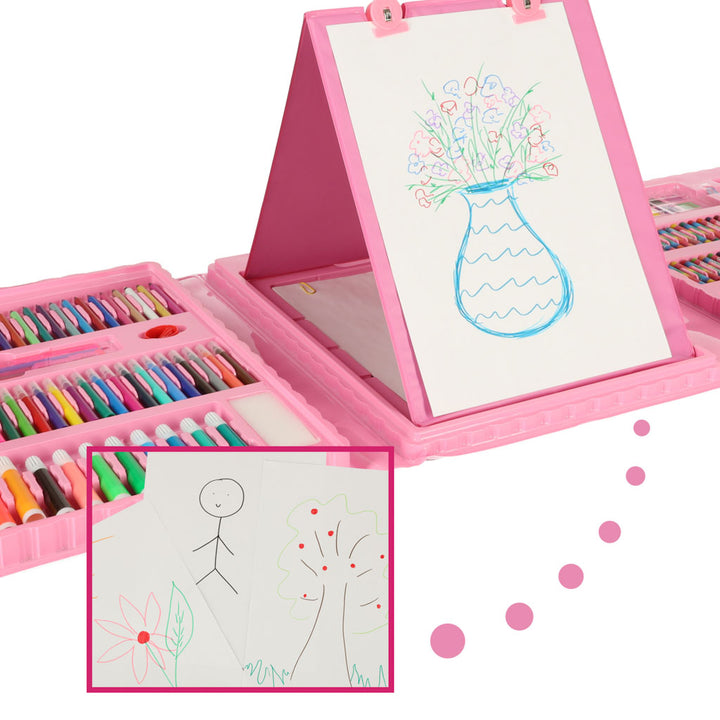 Malekunstsæt i etui 208el pink