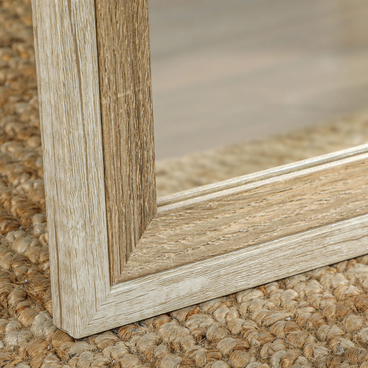 Spejl i fuld længde, mdf-ramme, brudsikker film, 162,6 x 53,3 cm, naturtræ