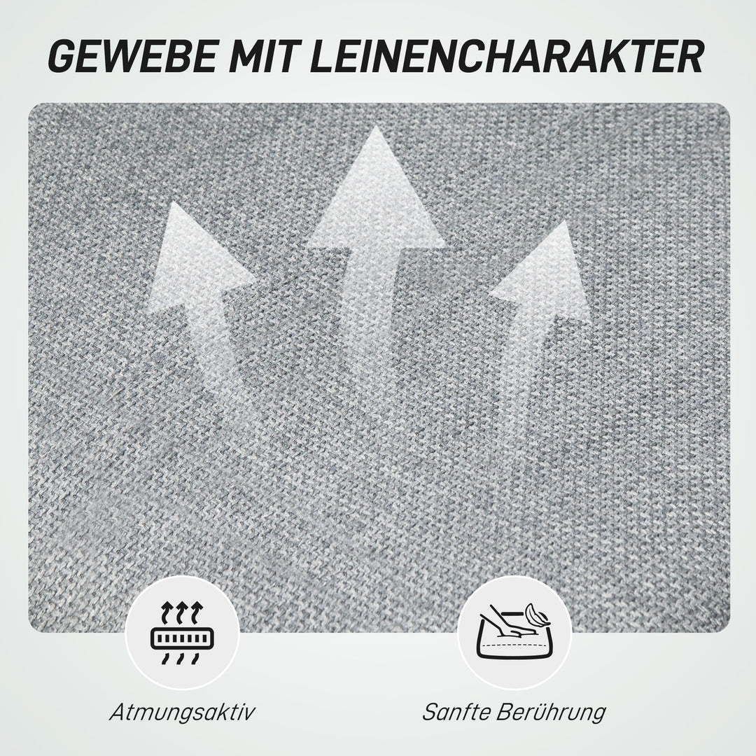 Kontorstol, polstret, højdejusterbar, drejelig, rullbar, grå