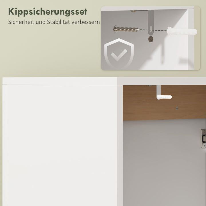 Badeværelsesskab med softclose-døre, hvid, 60 x 35 x 57,9 cm