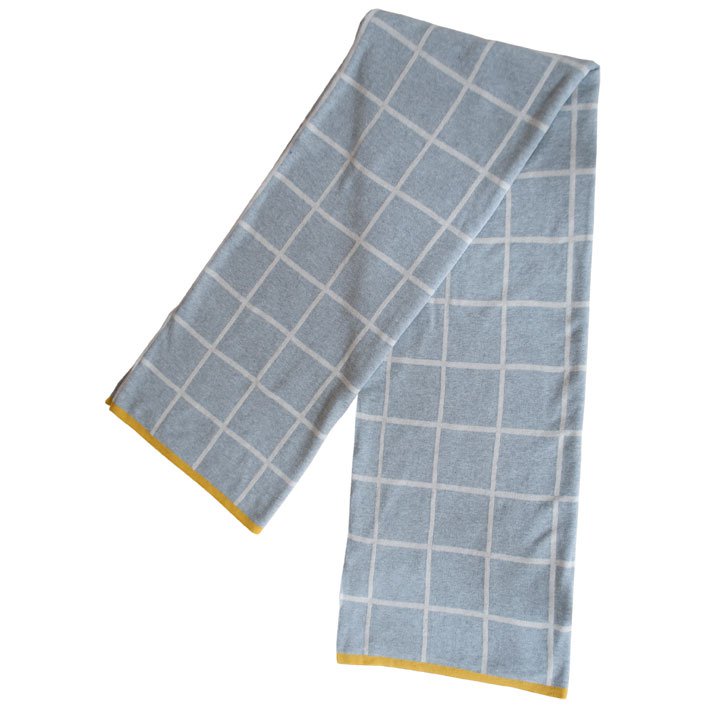 Todden Grey Jacquard slumretæppe – Blødt børstet bomuld