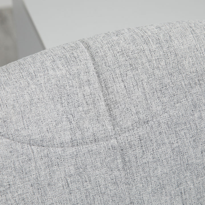 Kontorstol, højdejusterbar, 360° drejelig, op til 110 kg, metalstel, lysegrå, 49 x 56,5 x 73-82,5 cm