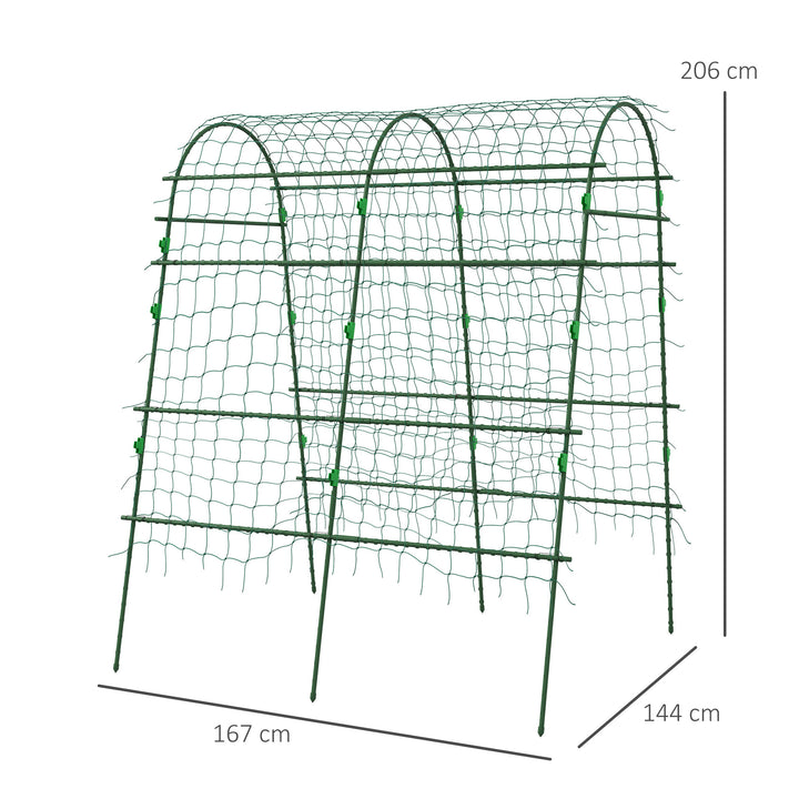 Stor espalierbue, fuglebeskyttelsesnet, nem montering, metal, 144 x 167 x 206 cm