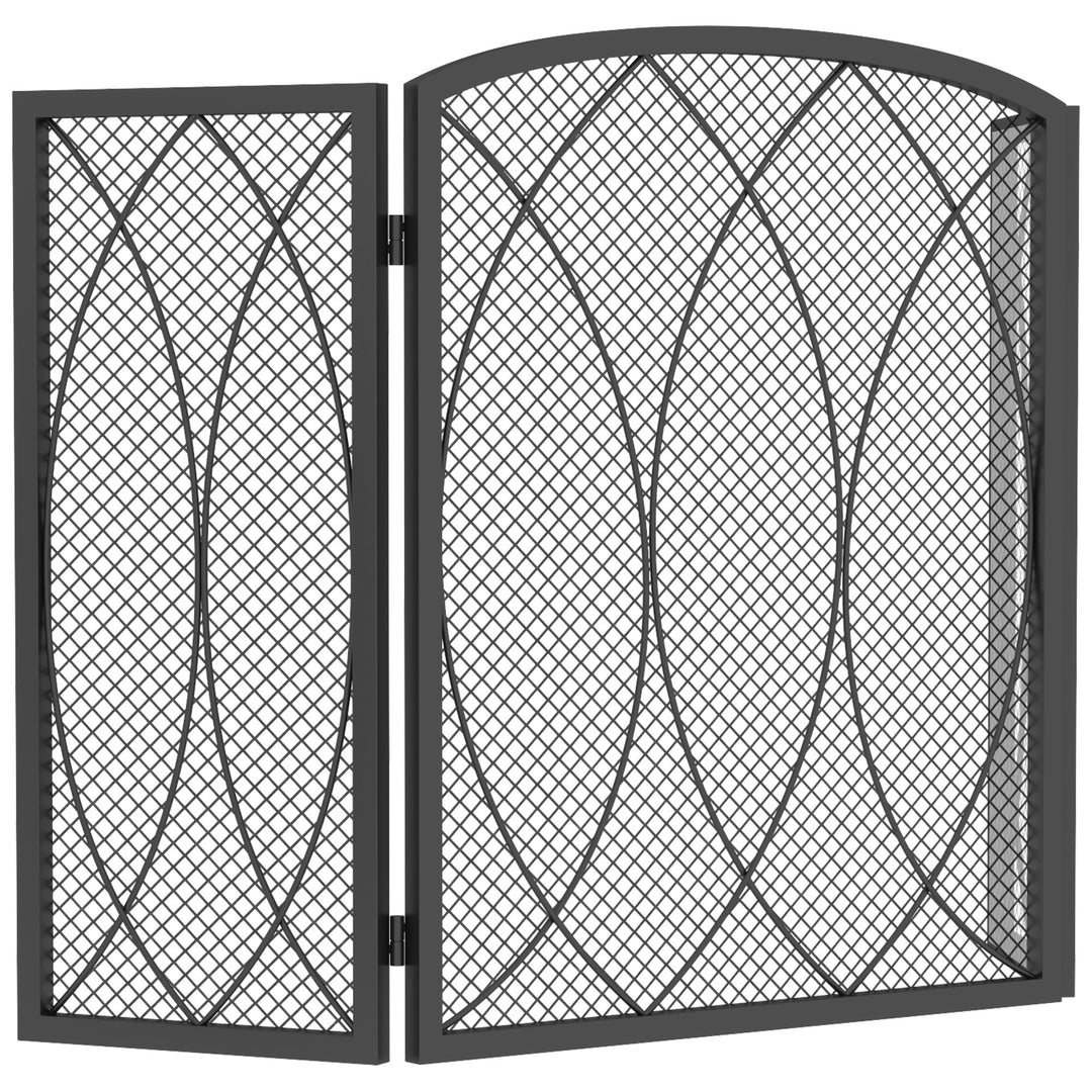 Pejsesikringsskærm, 3-delt foldbar gnistbeskyttelse 122 x 75 cm