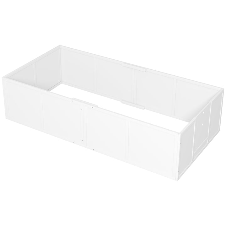 Hundebakke til hunde og hvalpe med justerbare indgange til store og små hunde, 196 x 96 x 48 cm, hvid