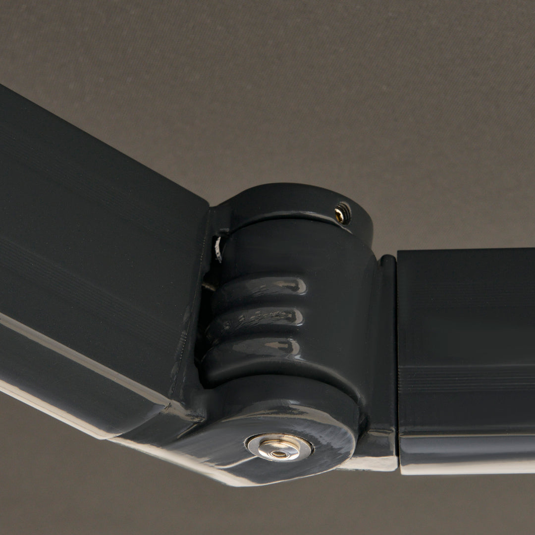 Elektrisk markise, med fjernbetjening, inklusive samlesæt, metalramme, mørkegrå, 3 x 2,5 m