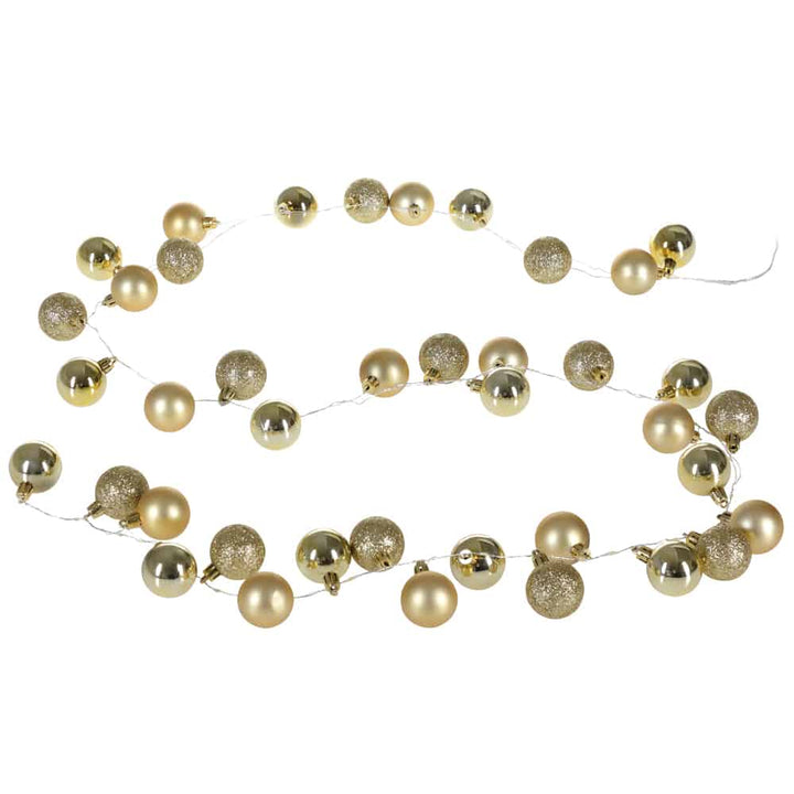 LED String Lights Guld 2m med kugler