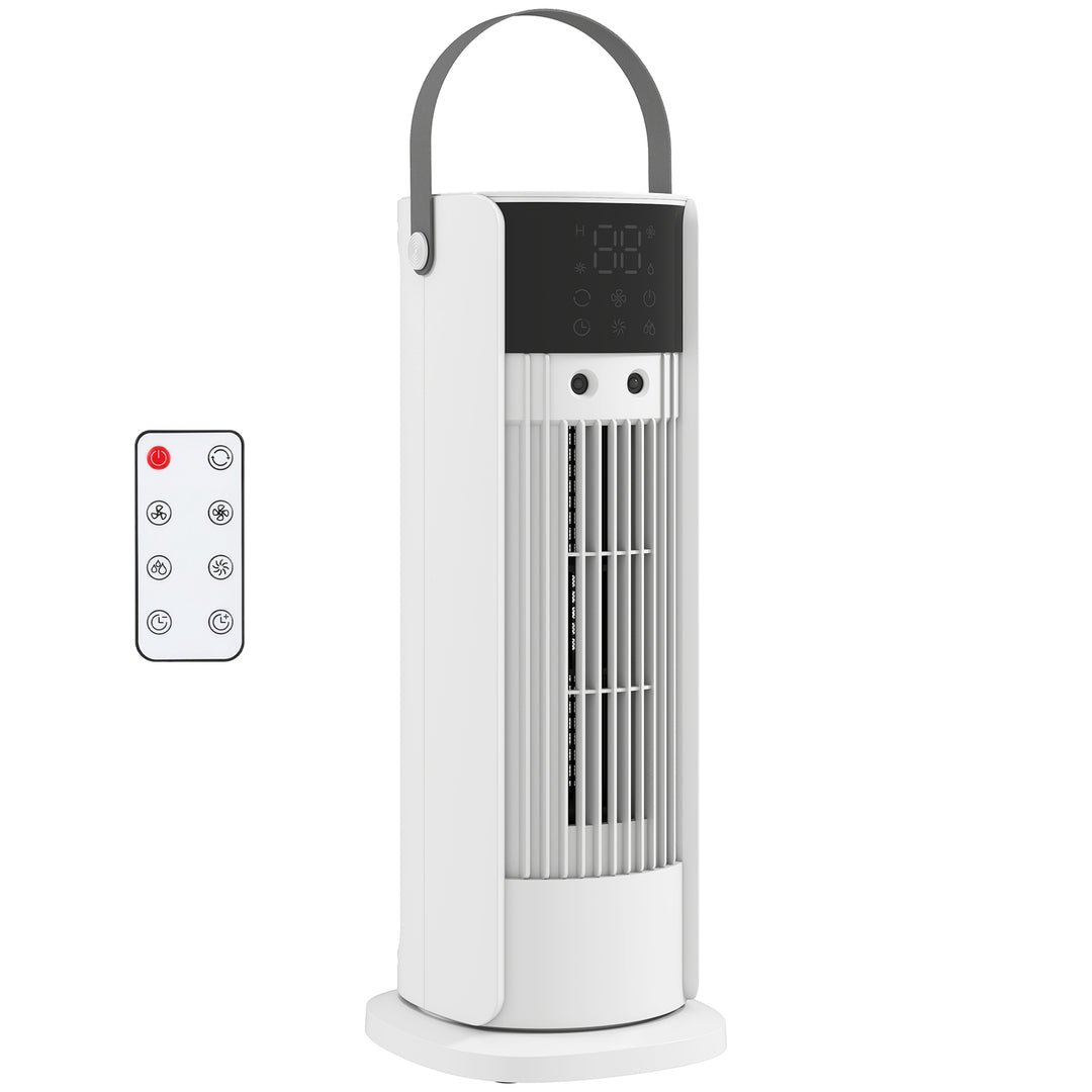 Tårnventilator til soveværelset, 40 cm bordventilator med dugfunktion, 3 hastigheder, 90° oscillation, timer