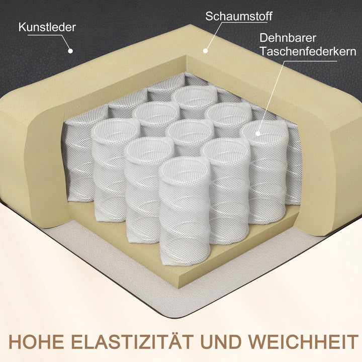 Massagestol, varme- og lænefunktion, kunstlæder, op til 150 kg, 97 x 92 x 104 cm, sort
