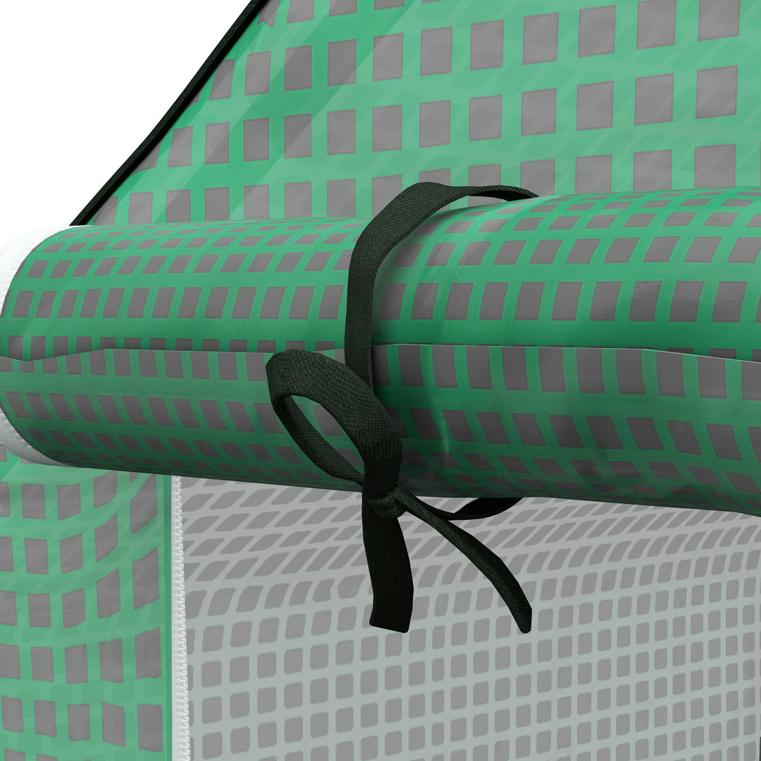 Drivhusfilm, reserveafdækning, vandtæt, rullevinduer og dør, 140 x 143 x 190 cm, grøn