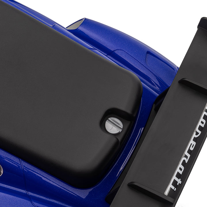 Køretøj, køretøj med licens, interaktivt horn og musikknapper, plast og stål, blå, 65 x 29 x 37 cm