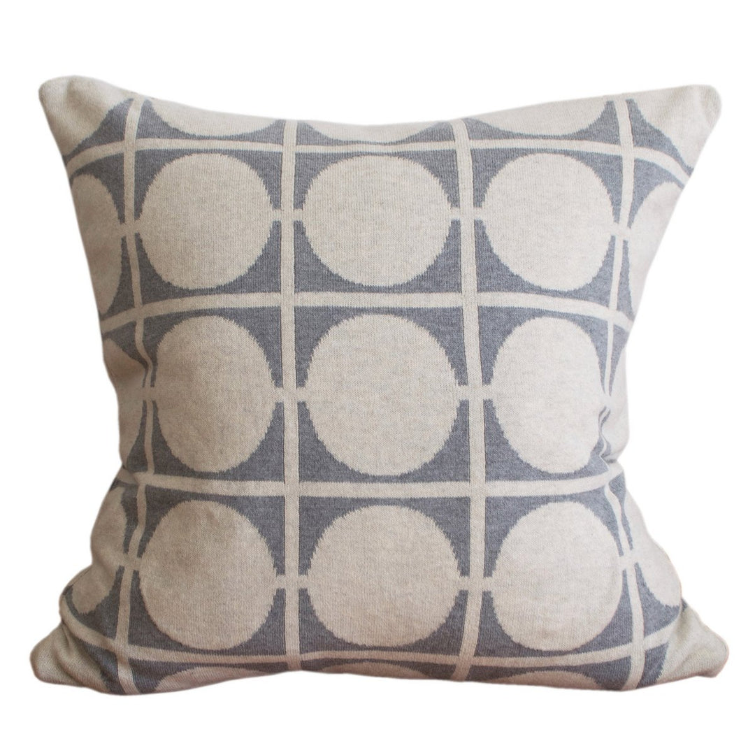 Don pillow-cover grå, blød jacquard bomuldstrik