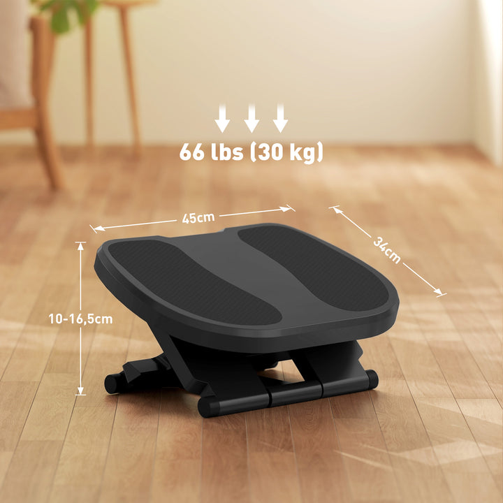 Fodstøtt, højdejusterbar, vipbar 0-30°, grå