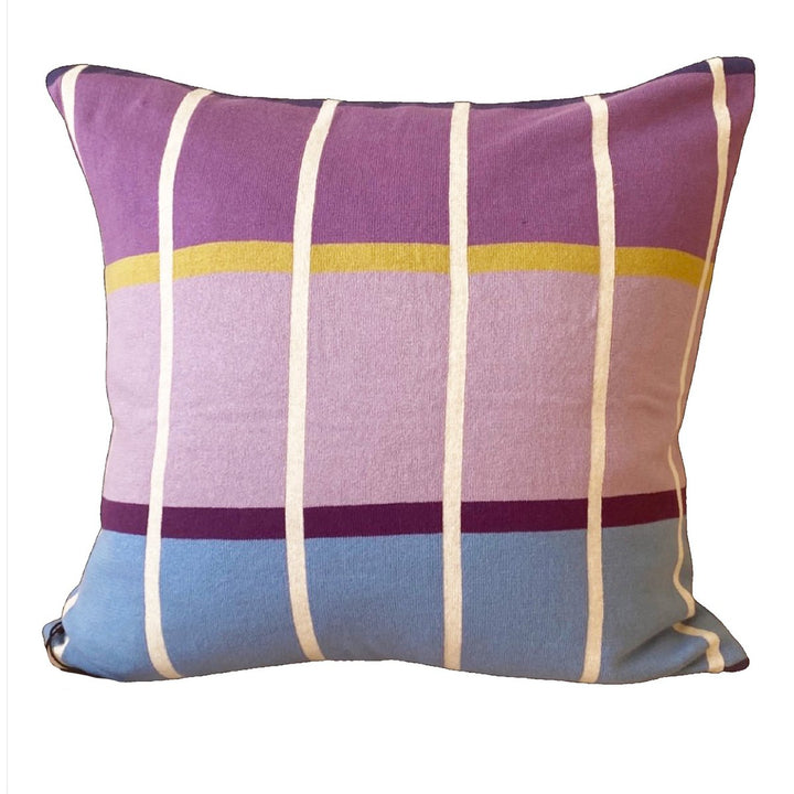 Alvin Pillow Lilla, blød jacquard bomuldsstrik