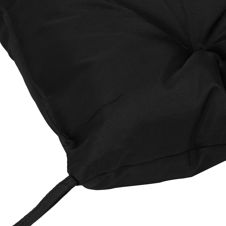 3-Personers bænkehynde 100x98x8 cm med stropper, bænkehynde til havemøbler og verandagynge, sort