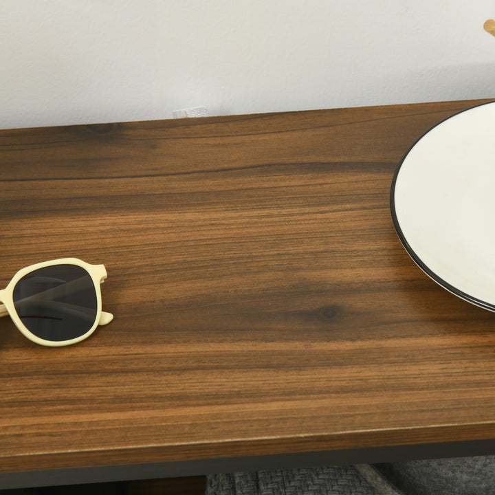 Skænk konsolbord entrehylde, industridesign, 100 cm x 29,5 cm x 90 cm, brun + sort